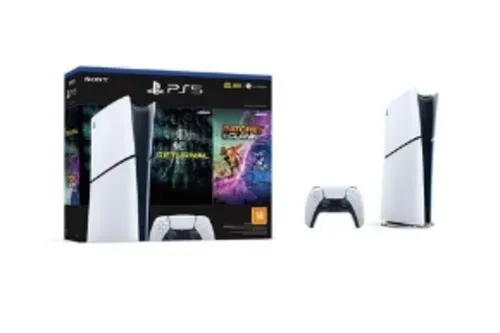 Console Playstation 5 Slim, Edio Digital, Branco + 2 Jogos - 1000038914